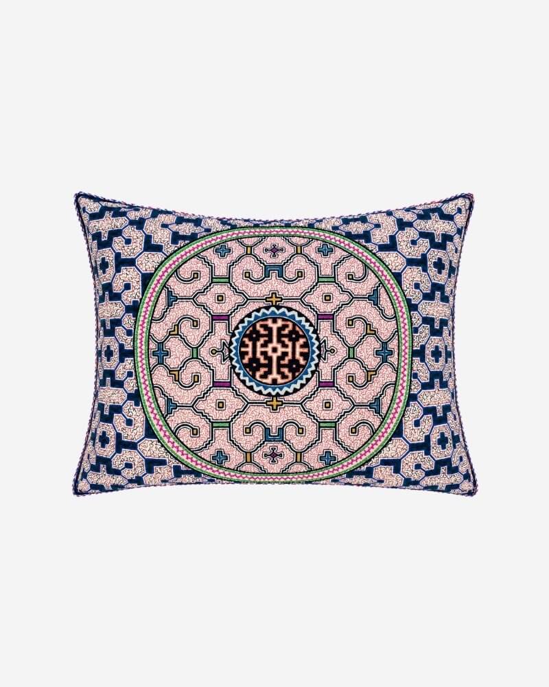 Hand-Embroidered Shipibo Cushion – No. 23