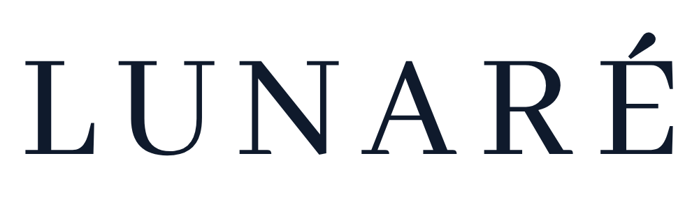 Lunaré logo – dark navy brand wordmark on transparent background.