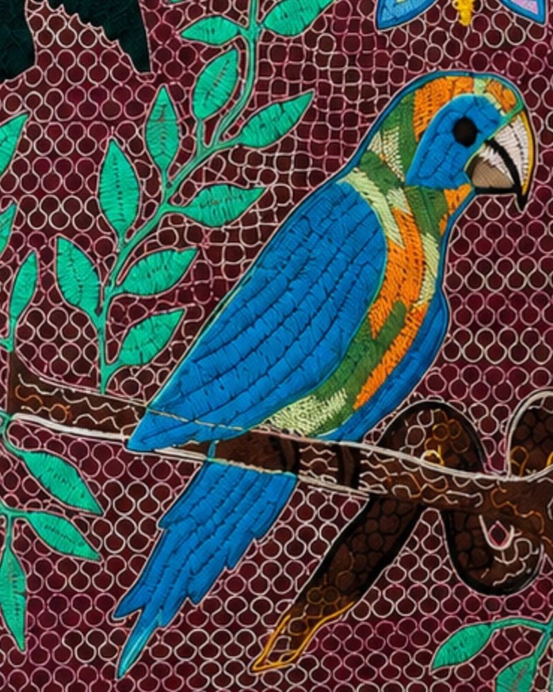 Hand-Embroidered Shipibo Cushion – No. 9
